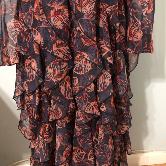 The J. Peterman Company Ruffle Midi Maxi Dress size 12 - Picture 4 of 7